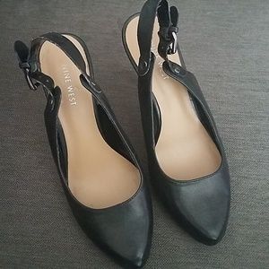 Black Nine West Slingback Heels